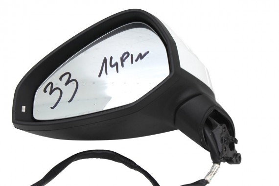 AUDI A4 LY9C 8W LUSTERKO DRZWI LEWE 14 pin ELEKTRYCZNIE SKŁADANE 8W 2015- kierowcy 14pin LY9C - biel ibisa 8W1857409 8W0857527