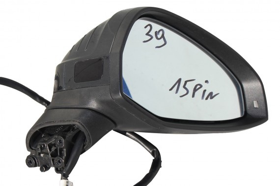 AUDI A4 LUSTERKO DRZWI PRAWE 8W 2015- asystent zmiany pasa ruchu 15 pin LX7L - szary zewnętrzne pinów kabli przewodów 8W1857410