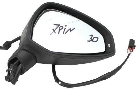 AUDI A4 LUSTERKO DRZWI PRAWE 8W 2015- pasażera 7 pin asystent zmiany pasa ruchu LY9B - czarny brylantowy 7pin 8W1857410 A2A2