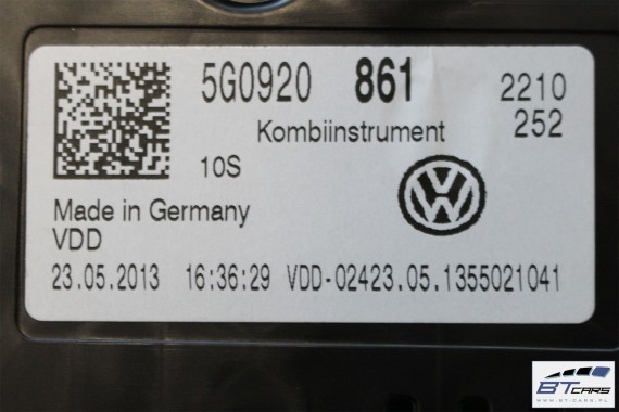 VW GOLF 7 VII ZESTAW STARTOWY ODPALENIA SAMOCHODU AUTA 5G0920861 5G0959752 04E907309A