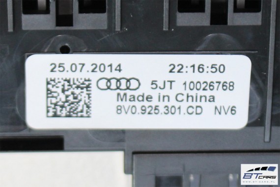 AUDI A3 PANEL PRZYCISKI PRZYCISK ŚWIATEŁ AWARYJNYCH 8V0925301CD NV6 8V0 925 301 CD 8V 8V0925301CD 8V0925301CD 8V0925301CD