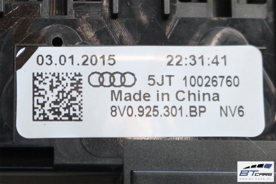 AUDI A3 PANEL PRZEŁĄCZNIKI PRZYCISKI PRZYCISK ŚWIATEŁ AWARYJNYCH 8V0925301BP 8V0 925 301 BP 8V0925301BP 8V0925301BP 8V0925301BP