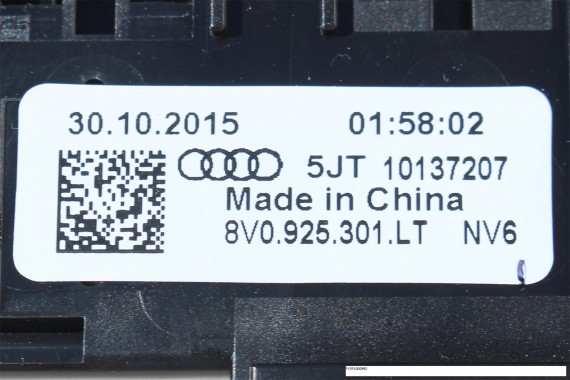 AUDI A3 FL PANEL Z PRZYCISKAMI PRZYCISKI 8V0925301LT 8V0925301PP 8V0 925 301 LT 8V0925301LT 8V0925301PP 8V0925301LT 8V0925301PP