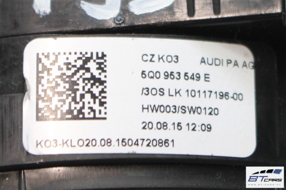 VW AUDI SEAT SKODA TAŚMA AIR BAG POD KIEROWNICĘ 5Q0953549E 5Q0 953 549 E multifunkcja pierścień air bag