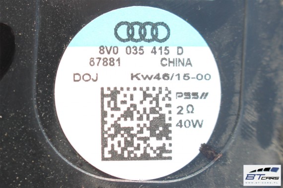 AUDI A3 Q2 GŁOŚNIKI ZESTAW GŁOŚNIKÓW 8V4035411B 8V0035415D 8V0035382D 8V0035398A 8V0035399D 8V0035397 FL LIFT GŁOŚNIK TUBA