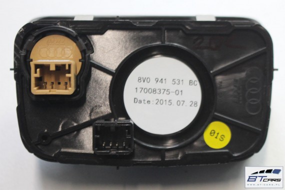 AUDI Q2 WŁĄCZNIK PRZEŁĄCZNIK ŚWIATEŁ 8V0941531BC 8V0 941 531 BC A3 8V H7 lampy zwykłe