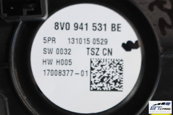 AUDI Q2 WŁĄCZNIK PRZEŁĄCZNIK ŚWIATEŁ 8V0941531BE 8V0 941 531 BE 81A A3 8V H7 lampy zwykłe 8V0941531BC 8V0 941 531 BC