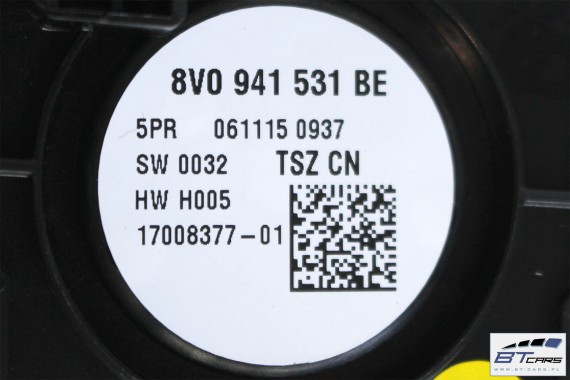 AUDI Q2 WŁĄCZNIK PRZEŁĄCZNIK ŚWIATEŁ 8V0941531BE 8V0 941 531 BE 81A A3 8V H7 lampy zwykłe 8V0941531BC 8V0 941 531 BC