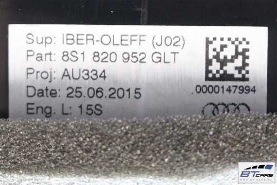 AUDI TT WLOTY KRATKI NAWIEWU GLT 8S1820901 8S1820902 8S1820903 8S1820951 8S1820952 8S1 820 901 902 903 951 952 panel klimy GLT