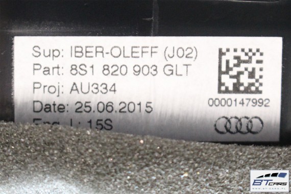 AUDI TT WLOTY KRATKI NAWIEWU GLT 8S1820901 8S1820902 8S1820903 8S1820951 8S1820952 8S1 820 901 902 903 951 952 panel klimy GLT