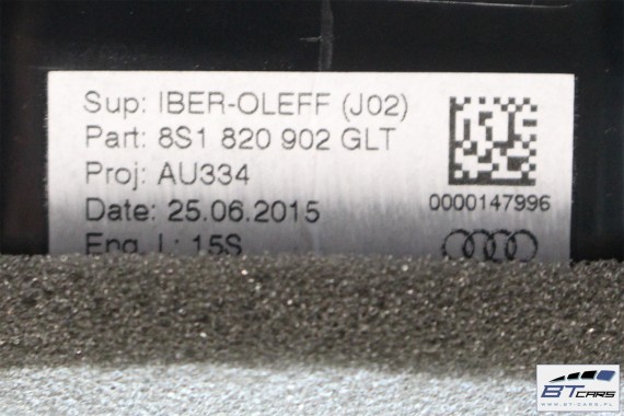 AUDI TT WLOTY KRATKI NAWIEWU GLT 8S1820901 8S1820902 8S1820903 8S1820951 8S1820952 8S1 820 901 902 903 951 952 panel klimy GLT