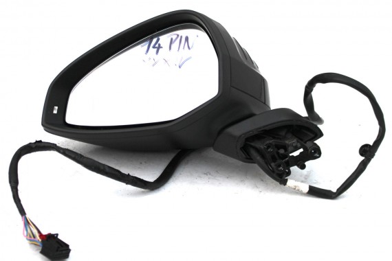 AUDI A4 LUSTERKO DRZWI LEWE el. skł. 14pin 8W zewnetrzne LY9B brylantowy czarny 14 pin pinów kabli przewodów 8W1857409 8W0857527