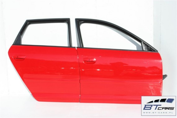 AUDI A3 SPORTBACK 8P DRZWI PRAWE PRZÓD + TYŁ STRONA PRAWA przednie + tylne 2 sztuki 8P0 2008-2013 LIFT FL C8  LY3J Brillantrot