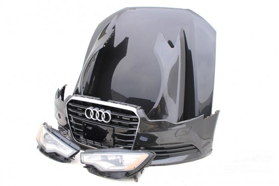 AUDI A6 PRZÓD maska błotniki zderzak przedni lampy błotnik lampa XENON ledy 4G LX7U szary 4G0941005B 4G0941006B 4G0941005B