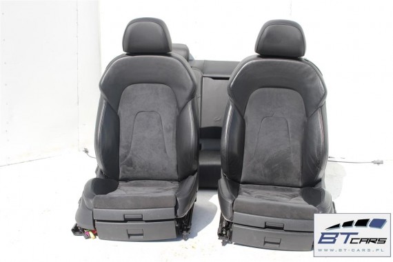 AUDI A5 FOTELE KOMPLET FOTELI siedzeń siedzenia fotel tapicerka 8T skóra kolor czarny AUDI A5 COUPE fotele