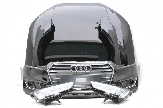 AUDI A4 8W PRZÓD S-LINE Matrix maska zderzak błotnik pas przedni lampy wzmocnienie 8W LY9B brylantowy czarny 8W0941035 8W0941036