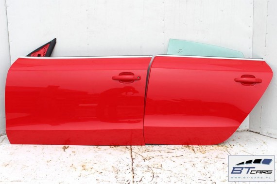 AUDI A5 SPORTBACK DRZWI LEWE PRZÓD + TYŁ STRONA LEWA przednie + tylne 2 sztuki 8T N9N9 LZ3M czerwony misano 8T8831051 8T8833051