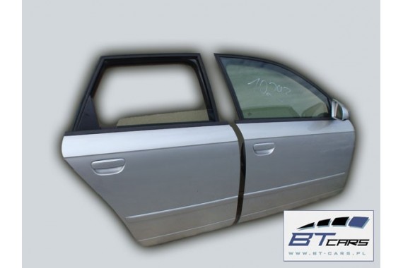 AUDI A4 KOMBI DRZWI LEWE PRZÓD + TYŁ STRONA LEWA przednie + tylne 2 sztuki 2005-2008 8E0 8E Avant Lake Silver Metallic LY7W 5B