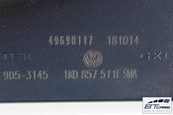 VW SKODA SEAT LUSTERKO WEWNĘTRZNE 1K0857511F 1K0857511E 1K0 857 511 F 1K0 857 511 E wsteczne SMA - czarny satynowy / szary