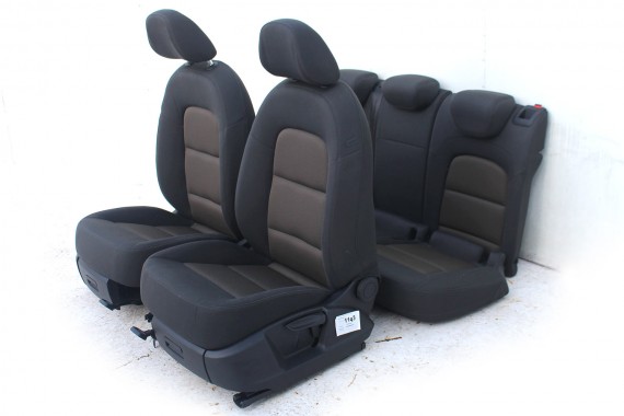 AUDI Q3 FOTELE KOMPLET FOTELI siedzeń siedzenia fotel tapicerka 8U welur przebieg 10045 kilometrów szaro-brązowe