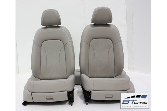 AUDI Q5 FOTEL FOTELE KANAPA TAPICERKA SZARA ACHAT 8R skóra siedzisko oparcie