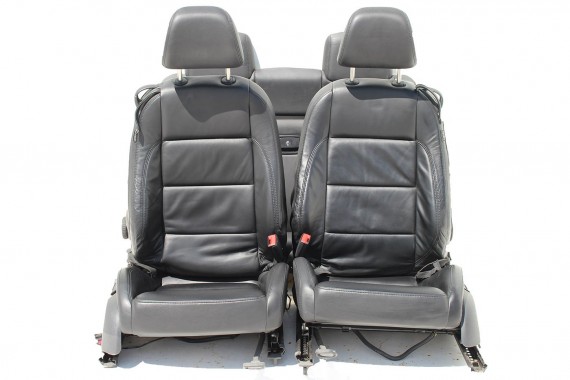 VW EOS FOTELE KOMPLET FOTELI siedzeń siedzenia fotel tapicerka 1Q 1Q0 skóra kolor czarny