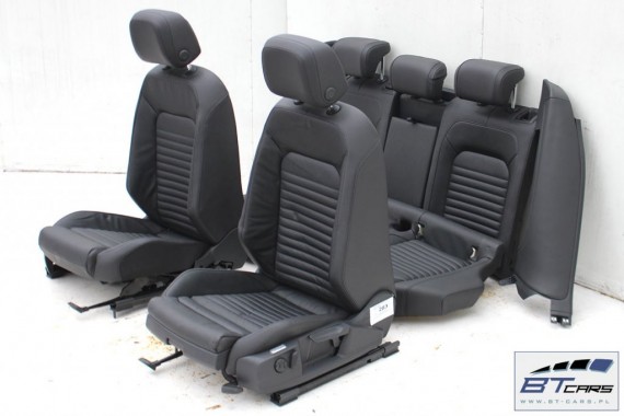 VW PASSAT B8 KOMBI FOTELE KOMPLET FOTELI siedzeń siedzenia fotel tapicerka skóra kolor czarny 3G 3G9