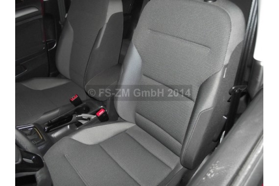 VW GOLF 7 VII FOTELE KOMPLET FOTELI siedzeń siedzenia fotel tapicerka 5G welur kolor czarny 5G4