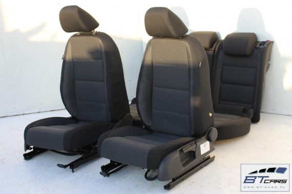VW GOLF VI 6 FOTELE KOMPLET FOTELI siedzeń siedzenia fotel tapicerka 5K 5K9 welur kolor czarny