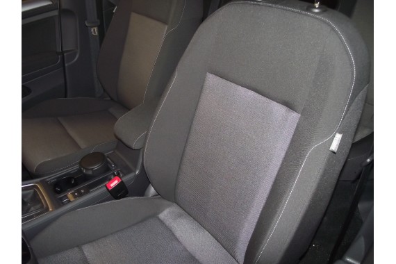VW GOLF 7 VII FOTELE KOMPLET FOTELI siedzeń siedzenia fotel tapicerka 5G 5G4 welur kolor czarno - szary 5G0
