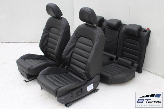 VW GOLF 7 VII FOTELE KOMPLET FOTELI siedzeń siedzenia fotel tapicerka 5G 5G4 5G0 skóra kolor czarny 5-drzwiowe drzwi