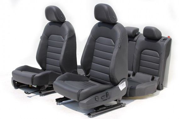 VW GOLF 7 VII FOTELE KOMPLET FOTELI siedzeń siedzenia fotel tapicerka 5G 5G4 5G0 skóra kolor czarny 5-drzwiowe drzwi USA