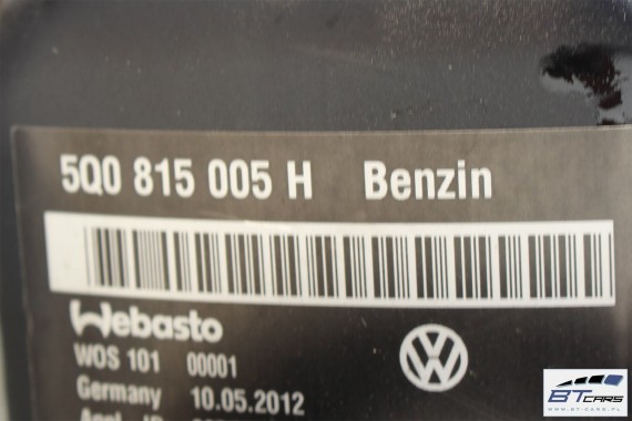 VW GOLF 7 OGRZEWANIE POSTOJOWE WEBASTO 5Q0815005H 5Q0 815 005 H 5G 2013-  silniki benzynowe