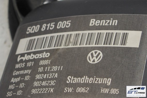 VW GOLF 7 OGRZEWANIE POSTOJOWE WEBASTO 5Q0815005 5Q0 815 005  5G 2013- benzynowy benzyna