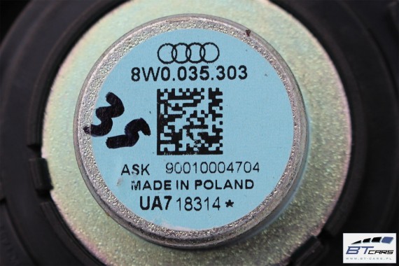 AUDI A4 SEDAN GŁOŚNIKI WZMACNIACZ 8W0035223 BANG & OLUFSEN 8W głośnik nagłośnienie 8W0035416D 8S0035453A 8W0035303 8W0035399A