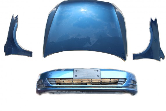 VW GOLF 7 VII PRZÓD LA5J maska błotniki zderzak 5G pas przedni wzmocnienie błotnik Kolor LA5J pacific blue 5G