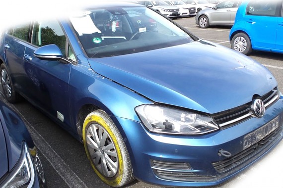 VW GOLF 7 VII DRZWI LEWE PRZÓD + TYŁ STRONA LEWA przednie + tylne 2 sztuki 5G 5G4 kolor LA5J - niebieski (pacific blue)