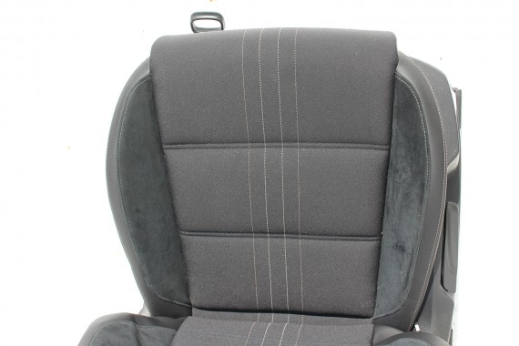 VW PASSAT B8 ALLTRACK KOMBI FOTELE KOMPLET FOTELI siedzeń siedzenia tapicerka skóra+alcantara + materiał czarny 3G 3G9 Avant