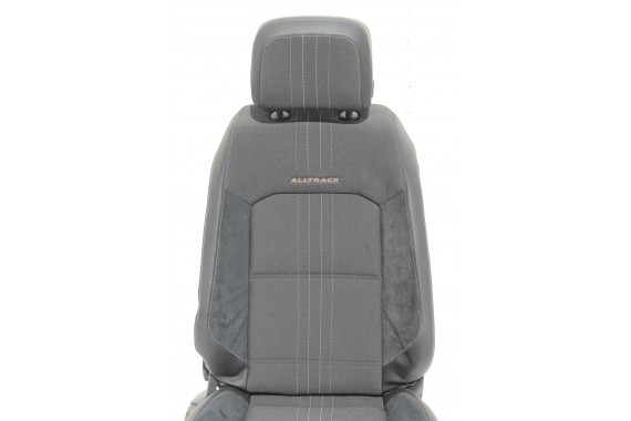 VW PASSAT B8 ALLTRACK KOMBI FOTELE KOMPLET FOTELI siedzeń siedzenia tapicerka skóra+alcantara + materiał czarny 3G 3G9 Avant