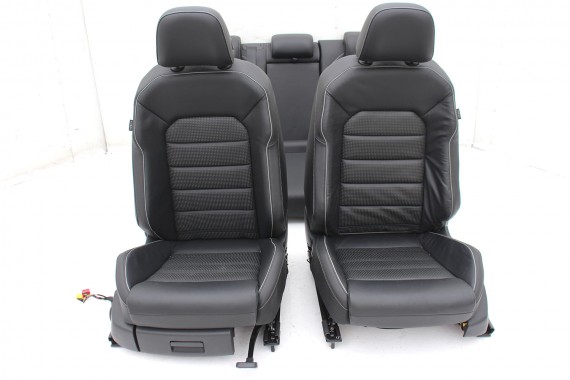 VW GOLF 7 LIFT GTD FOTELE KOMPLET FOTELI siedzeń 5G siedzenia tapicerka skóra czarny KOMBI Variant 5G9 VII 5Q0959760B 5Q0959760F