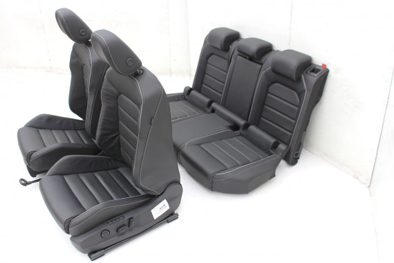 VW GOLF 7 LIFT GTD FOTELE KOMPLET FOTELI siedzeń 5G siedzenia tapicerka skóra czarny KOMBI Variant 5G9 VII 5Q0959760B 5Q0959760F