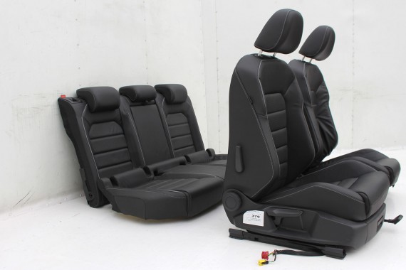 VW GOLF 7 LIFT GTD FOTELE KOMPLET FOTELI siedzeń 5G siedzenia tapicerka skóra czarny KOMBI Variant 5G9 VII 5Q0959760B 5Q0959760F
