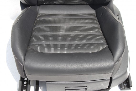 VW GOLF 7 VII KOMBI FOTELE KOMPLET FOTELI siedzeń 5G siedzenia tapicerka Angielska skóra czarny LIFT FL 5G9 VARIANT