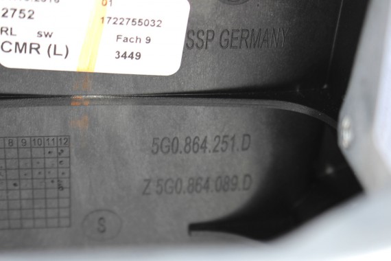 VW GOLF 7 VII KOMBI FOTELE KOMPLET FOTELI siedzeń 5G siedzenia tapicerka Angielska skóra czarny LIFT FL 5G9 VARIANT