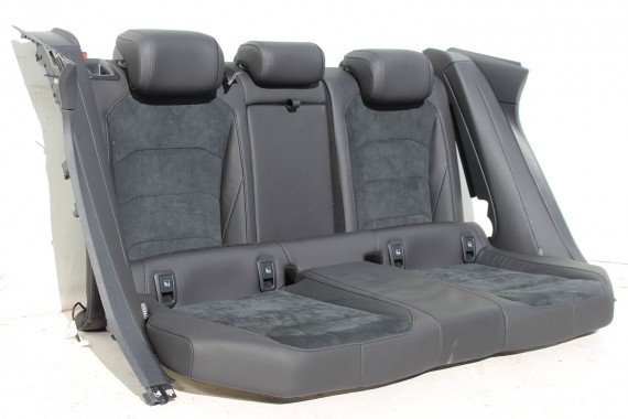 VW ARTEON FOTELE KOMPLET FOTELI siedzenia siedzeń tapicerka boczek boczki drzwi skóra + alcantara kolor czarny 3G8 ELEGANCE