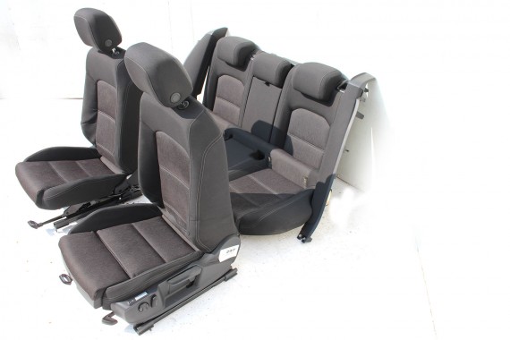 VW PASSAT B8 KOMBI FOTELE KOMPLET FOTELI siedzeń siedzenia fotel tapicerka welur kolor czarny 3G 3G9 3AA959257A 3Q0881105R