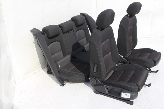 VW PASSAT B8 KOMBI FOTELE KOMPLET FOTELI siedzeń siedzenia fotel tapicerka welur kolor czarny 3G 3G9 3AA959257A 3Q0881105R