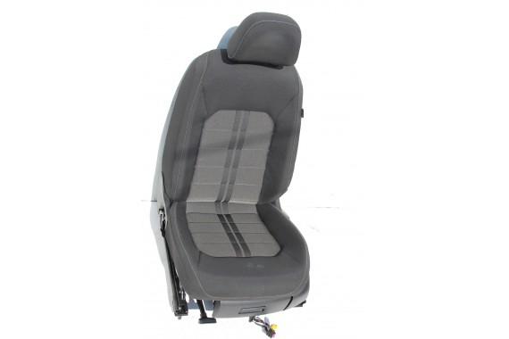 VW SPORTSVAN FOTELE KOMPLET FOTELI siedzenia siedzeń fotel tapicerka welur kolor czarno - szary 510 GOLF 7 VII