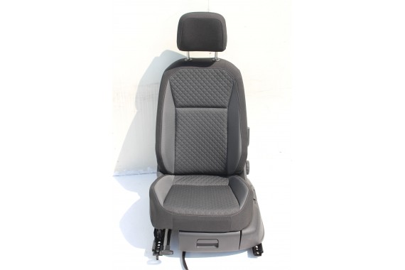 VW TIGUAN II FOTELE KOMPLET siedzenia FOTELI 5NA siedzeń fotel tapicerka welur kolor czarny BG - czarny tytanowy