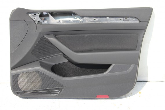 VW PASSAT B8 KOMBI BOCZEK BOCZKI DRZWI drzwiowe tapicerka welur kolor czarno - szarym  3G 3G9